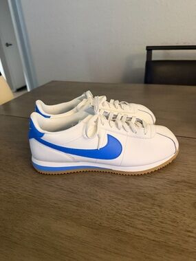 Nike Cortez White & Blue Classic Sneaker